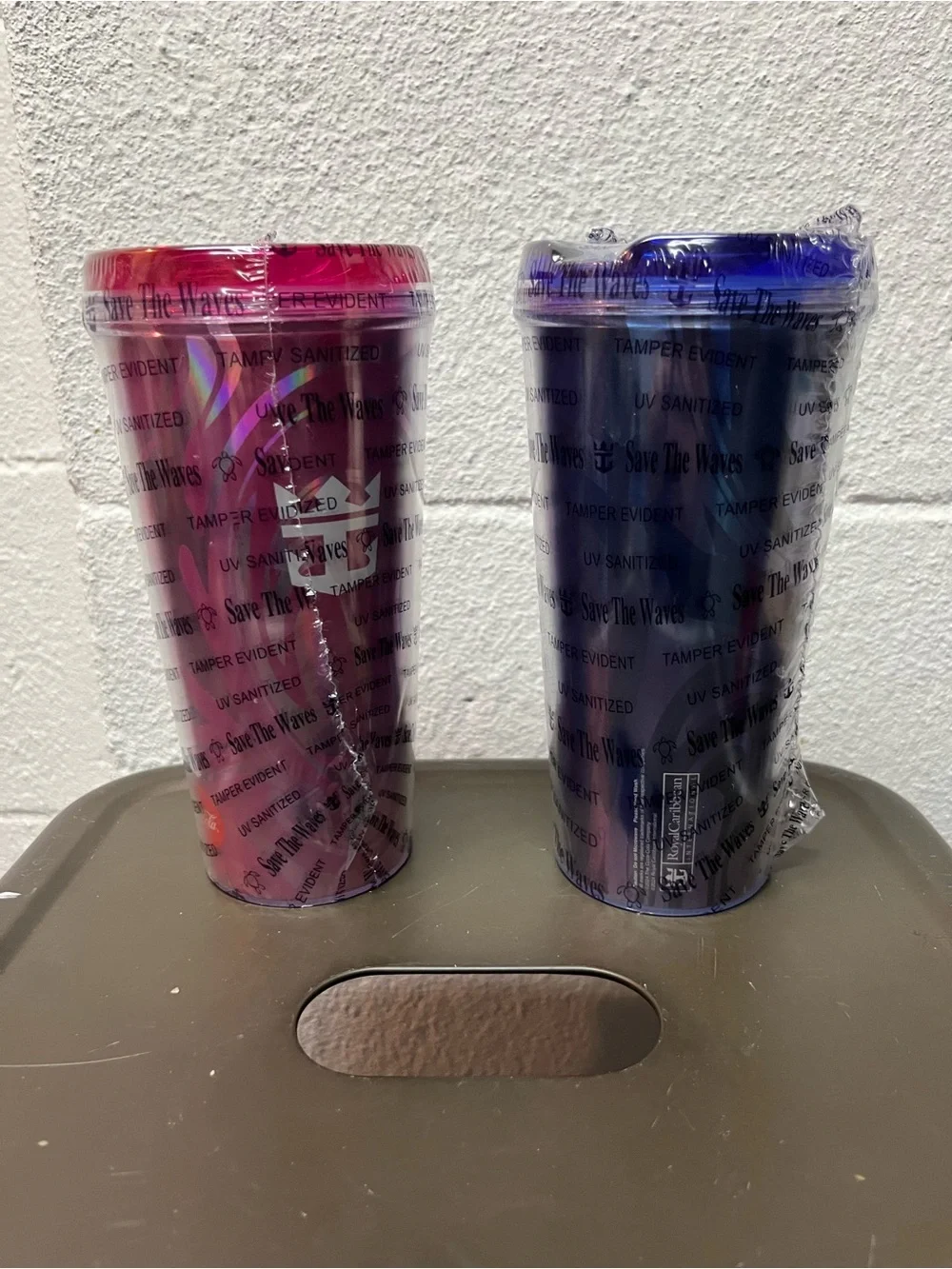 Save The Wave Insulated Travel Tumbler - Purple and Pink